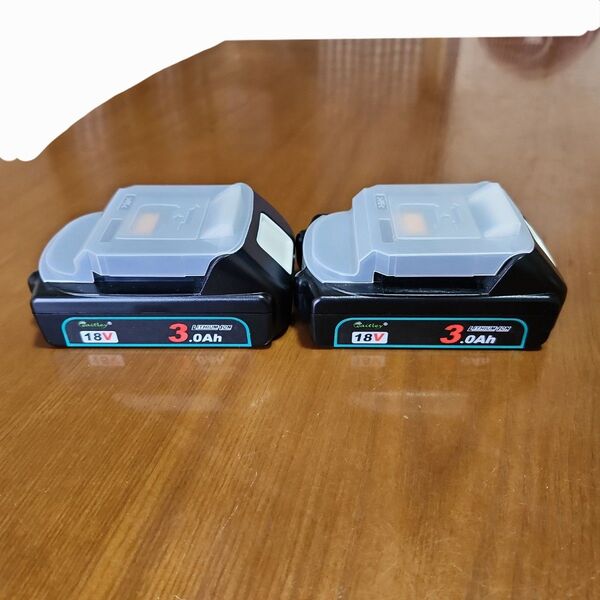 Waitley 2個セットマキタ 18v バッテリー 3.0Ah 互換 WTL1830B 薄型 BL1830b 充電器付き