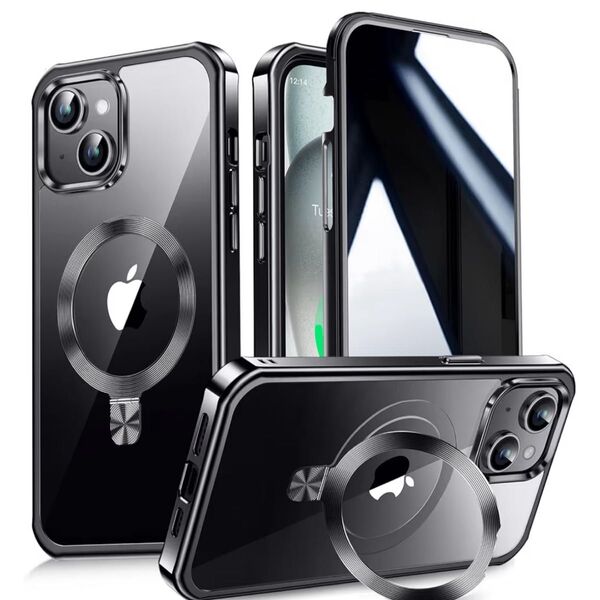 WTAIYUN iPhone 15 用 ケース 全面保護 CDリング 縦横両対応 ワイヤレス充電対応 米軍MIL規格 耐衝撃