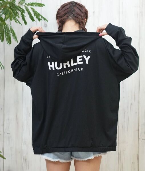 Hurley ハーレー 水着 ラッシュガード ジップアップ パーカー レディース バックプリント 水陸両用 吸汗速乾 UVカット