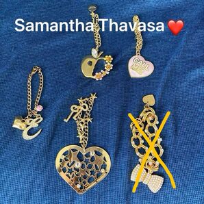 サマンサタバサ チャーム4点、カデナセット Samantha thavasa リボン ハート
