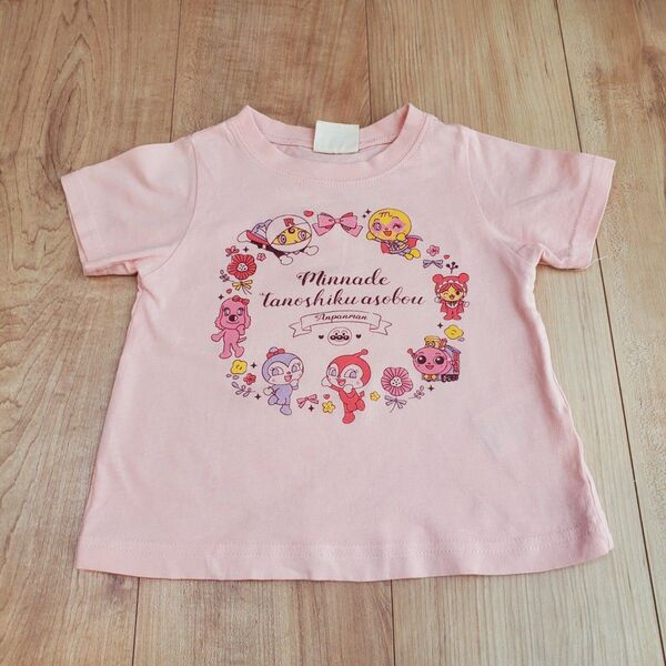 半袖Tシャツ 女の子 アンパンマン ピンク 80
