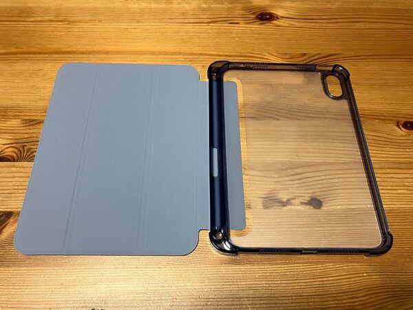 【美品・梱包済】iPad mini A17 Pro /iPad mini6 ケース ラベンダーグレー 背面クリア