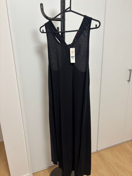 【未使用品】UVカットDRYマキシワンピース Mブラック