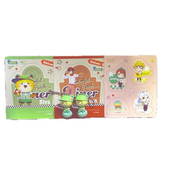 カラフルピーチ ダイナーマグネットラバーマスコット 2個 シヴァ ゆあん じゃぱぱたっつんどぬくセット