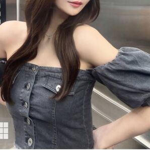 GRL 袖2Wayバルーンスリーブデニムトップス