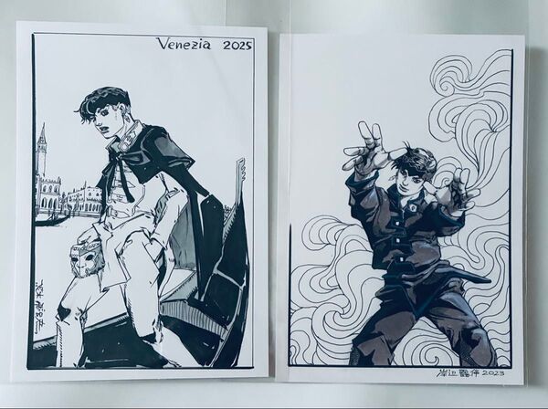 岸辺露伴は動かない ルーヴルへ行く + 懺悔室 入場特典 イラストカード 2種セット / 荒木飛呂彦 映画 劇場版