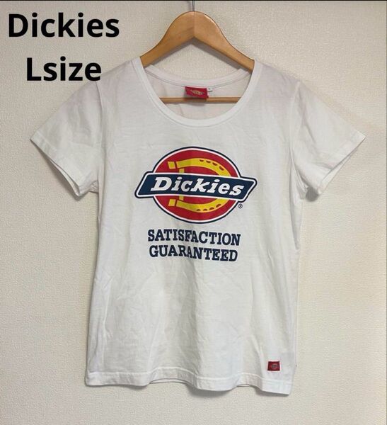 【翌日発送】Dickiesディッキーズ ロゴプリントTシャツ 白 レディース L