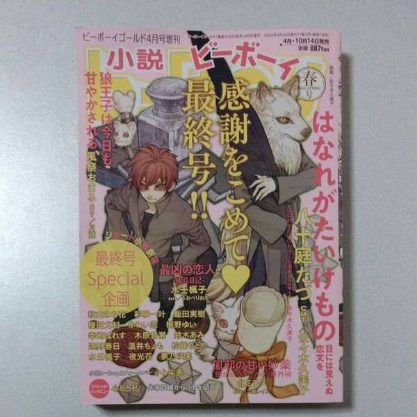 ビーボーイゴールド4月号増刊 小説ビーボーイ最終号 BE BOY GOLD 2022年春号 小説b-Boy リブレ 雑誌