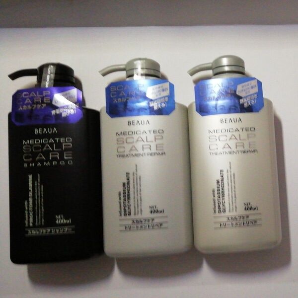 薬用スカルプケアシャンプー ポンプ 400ml×1本+トリートメントリペア2本