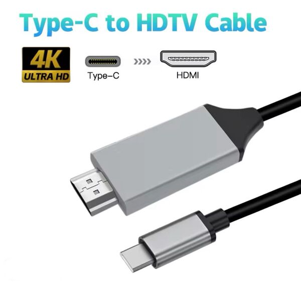 USB-C TYPE C HDMIケーブル 1.8M 変換アダプタ 4K iPhone MacBook Android 05091