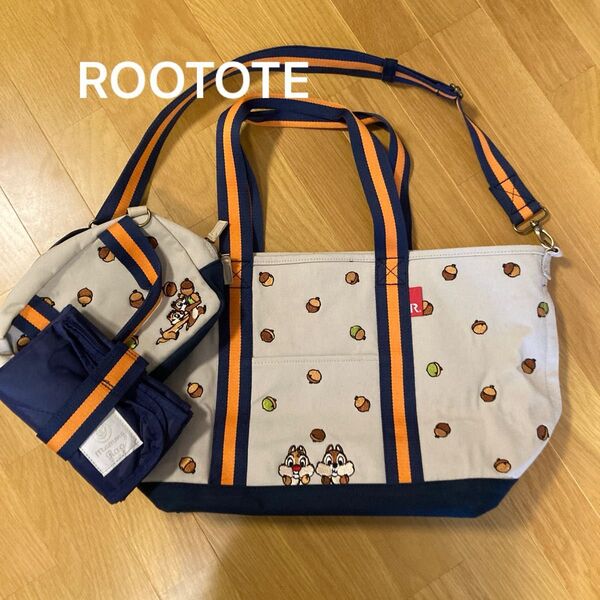 ROOTOTE マザーズバッグ チップとデール おむつ替えシート ポーチ 大容量 バッグ