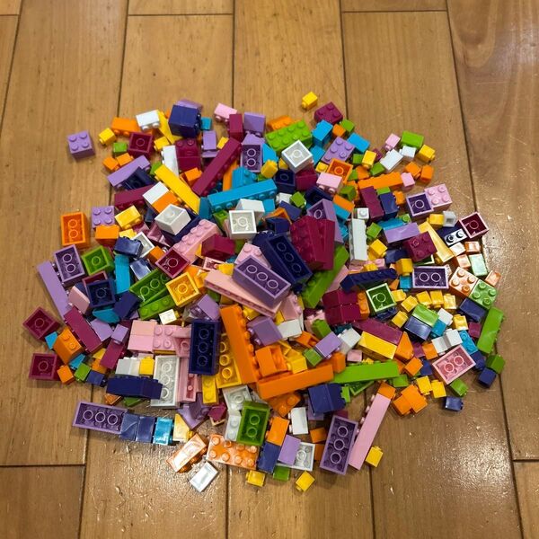 お買い得 LEGO互換品 カラフル知育ブロックセット 女の子カラー 450個