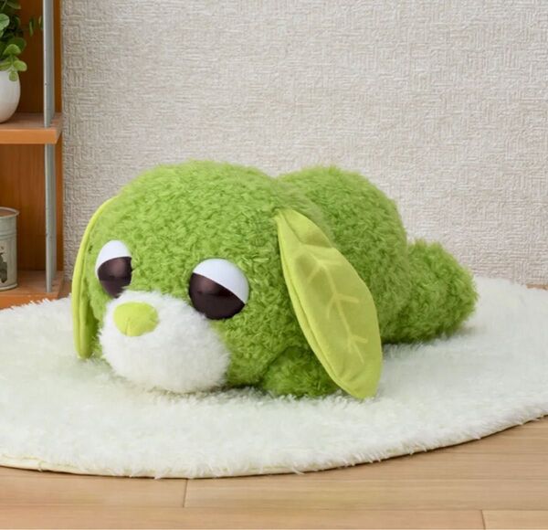 お茶犬 寝そべり Lぬいぐるみ リョク
