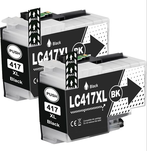 2セット LC417XL LC417XLBK 互換インクカートリッジ 大容量 Brother ブラザー プリンター