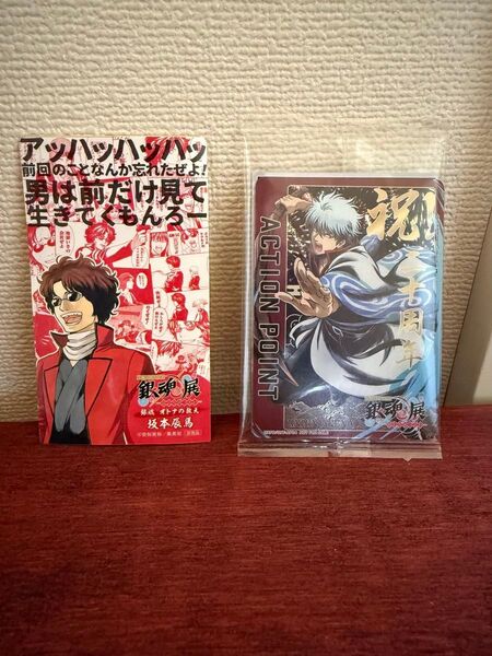 銀魂展 入場者特典 坂田銀時 UNION ARENA アクションポイントカード 坂本辰馬 ステッカー 非売品