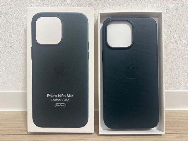 【未使用】Apple純正 iPhone 14 Pro Max 純正 レザーケース ForestGreen