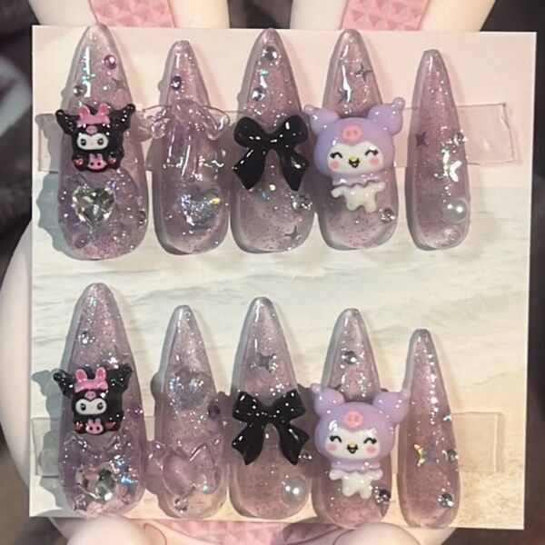 クロミネイルチップ サンリオネイルチップ ジェルネイル
