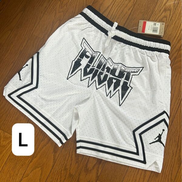 【未使用】Lサイズ ジョーダン ショーツL 白ホワイト/黒ブラック ショートパンツ ナイキ NIKE バスパン ダイアモンド