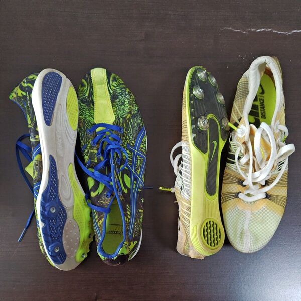 ジュニア向け 陸上中距離スパイクセットasics GUN LAP & Zoom Victory Elite