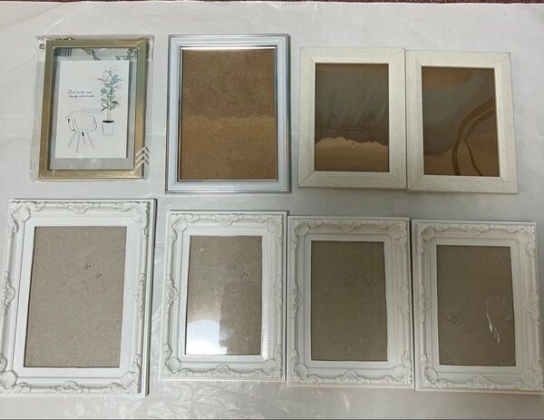 【ダイソー】写真立て 8個セット 中古品 木製 インテリア 2個訳あり