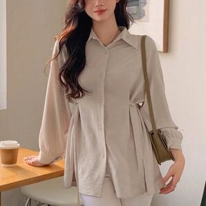 DAZY 女性用ツイストノット サイドディテール 長袖シャツ S