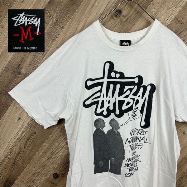 【希少】00s old stussy ステューシー フォト半袖tシャツ メキシコ製 y2k ストリート ユニセックス 古着