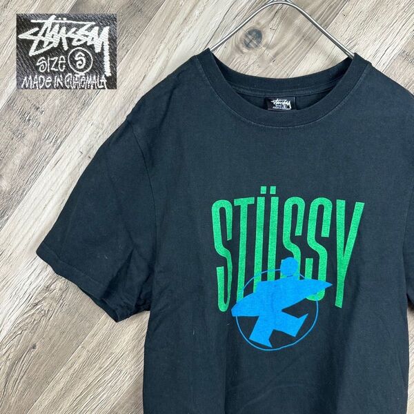希少 stussy ステューシー 半袖 Tシャツ ピクトグラム ストリート ブラック ストリート 古着 ユニセックス