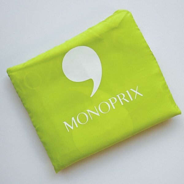 モノプリ エコバッグ MONOPRIX トートバッグ パリ土産 フランス土産 定番 ネオングリーン 蛍光イエロー 人気 無地