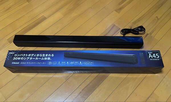 GEO 2.0chサウンドバースピーカー A45 ブラック HDMIケーブル付き