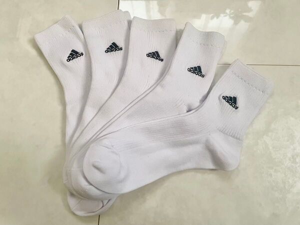 adidas ソックス 19〜21cm 白 靴下 新品未使用品 5足セット