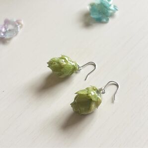 本物ホップを使ったコロンとしたかわいいピアス クラフトビール