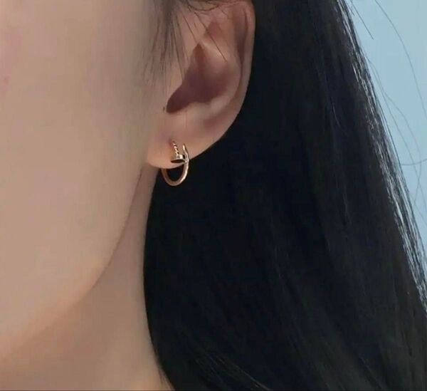 釘☆フープピアス シルバー