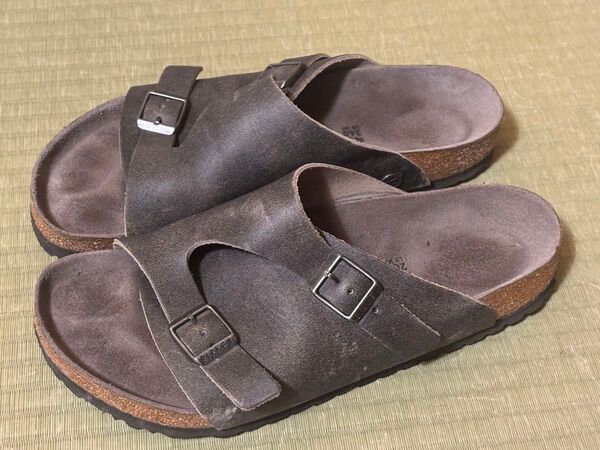 ☆ビルケンシュトック☆サンダルチューリッヒ40 25cmグレー☆USED