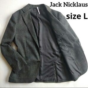 美品 ジャックニクラウス ゴールデンベア テーラードジャケット ダークグレー L