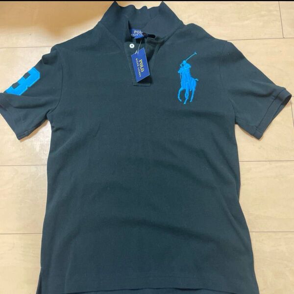 Polo by Ralph Lauren ブラックポロシャツ Lビックポニー