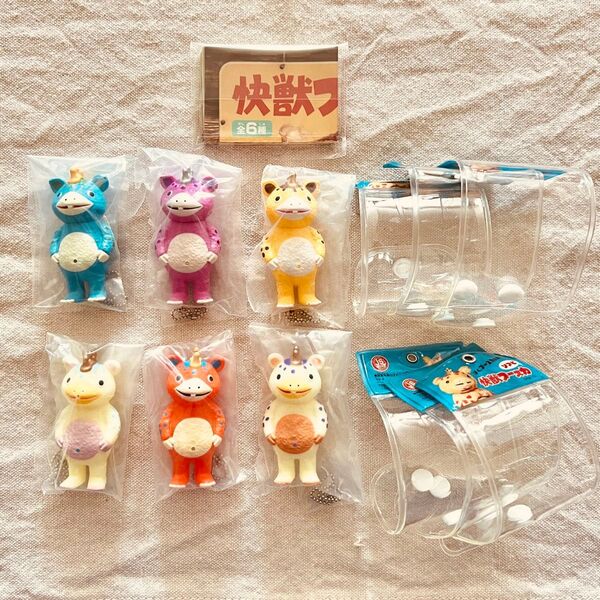 快獣ブースカ ソフビ ボールチェーンマスコット 全6種コンプセット