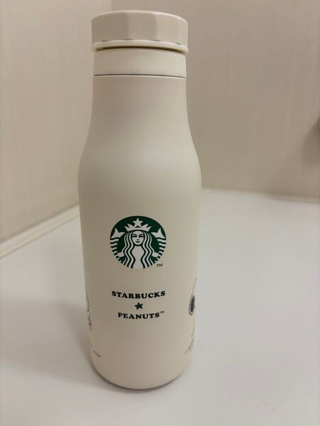 スターバックス スヌーピー ステンレスロゴボトル 473ml オフホワイト 新品・未使用
