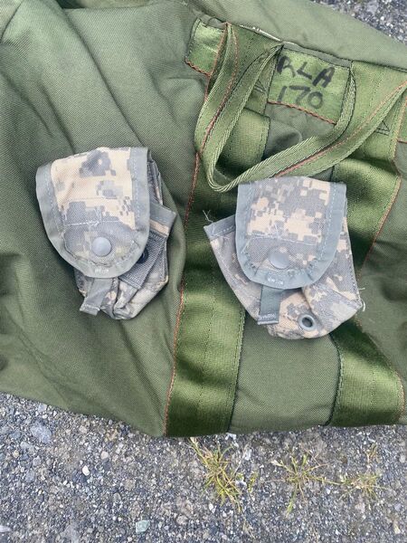 2個セット 米軍実物 米軍放出品 UCP ACU M67 ハンド フラグ グレネード ポーチ ARMYデジタル迷彩 サバゲー