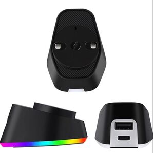 IMTOD ワイヤレスマウス充電器 充電ドック ◆USBポート 2ポート