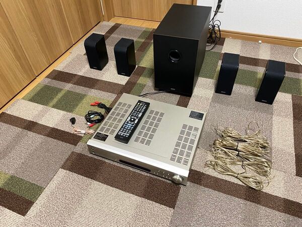 ONKYO 5.1 HOME THEATER アンプ +DENON DSW-56 SUBWOOFER+ 4 SPEAKERS