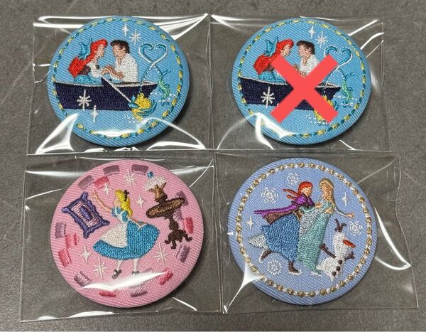 ディズニー 刺繍缶バッジ 3種セット DisneyCharacters