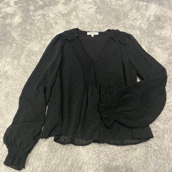 MOUSSYのブラウス 黒 長袖