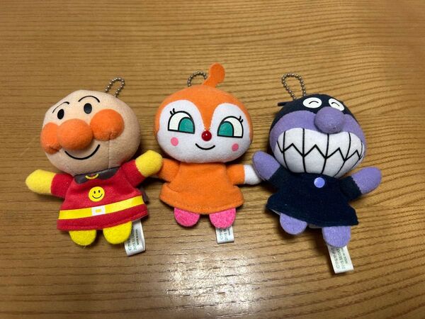 アンパンマン バイキンマン ドキンちゃん 指人形 ボールチェーン 3個セット