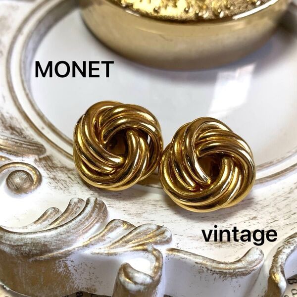 ヴィンテージ MONET ゴールドピアス
