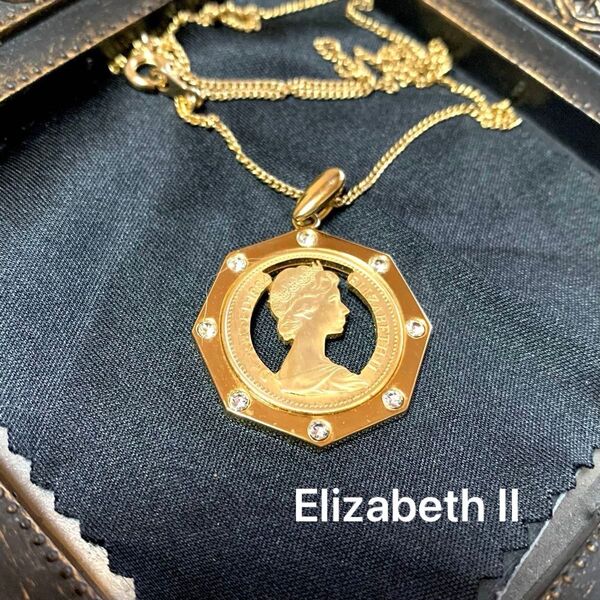 ヴィンテージ Elizabeth II エリザベス2世 コインネックレス
