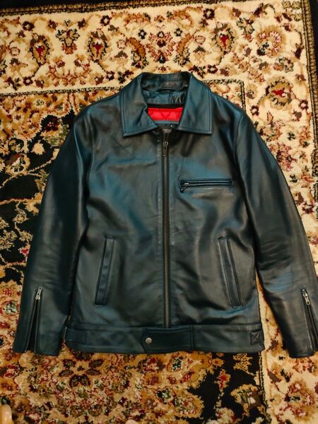 リューグーレザー UKシングルライダース カウレザー Mサイズ 美品 レザージャケット