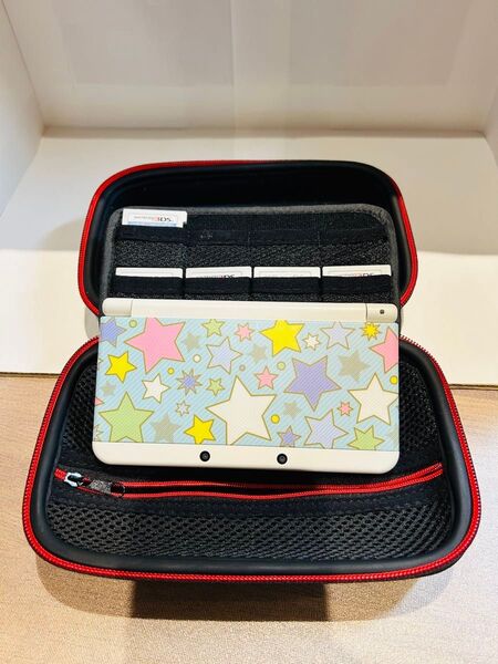 箱付 new ニンテンドー3DS カラフルスター きせかえプレートパック 本体 ケースと充電スタンドやゲームのおまけ付き