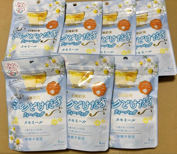 三井農林 日東紅茶 ミルクとけだすティーバッグ カモミール 4バッグ入 7袋