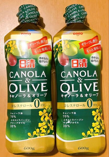 日清オイリオ 日清キャノーラ&オリーブ 600g 2本