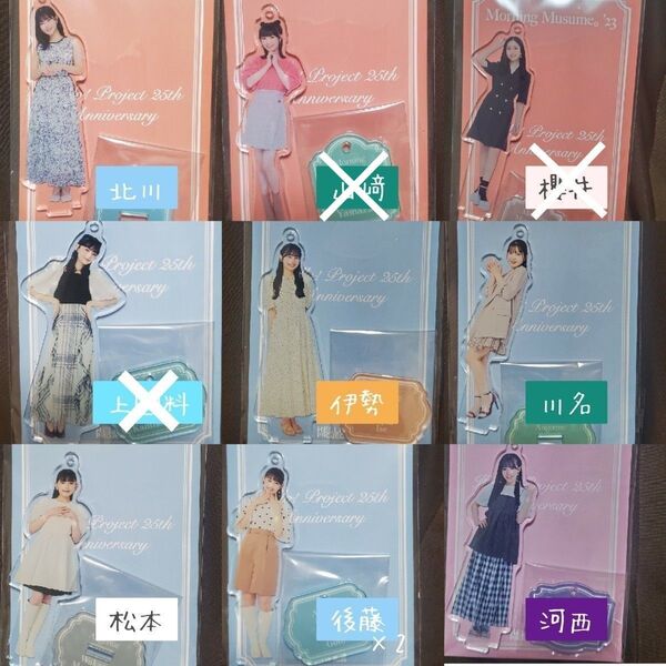 Hello! Project 25周年記念ファンクラブ限定グッズアクリルスタンドキーホルダー